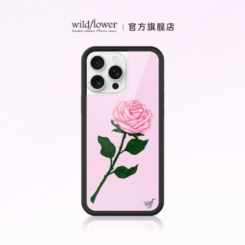 Wildflower粉红玫瑰手机壳