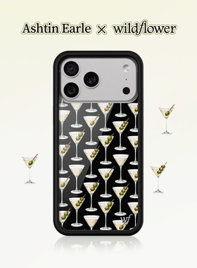 Ashtin Earle x Wildflower联名手机壳适用苹果iPhone17/16/15/Pro/Max硬壳全包防摔保护套时尚wf酒杯
