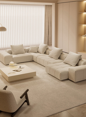 Saba像素沙发u型组合大户型别墅客厅4米双贵妃高级感2025年新款