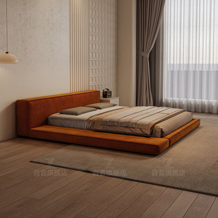 床1米8双人床地台榻榻米高端大气主卧室2026新款床2米x2米大床