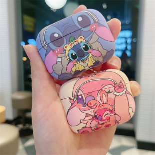 2代无线蓝牙耳机保护套pro2 硅胶防摔airpods1 潮牌卡通史迪仔 耳机套第五代适用苹果airpodspro二代三代新款