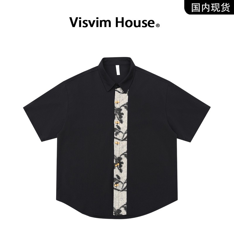 品牌现货撤柜】VISVIM HOUSE夏季新款衬衣潮流痞帅大码衬衫短袖男