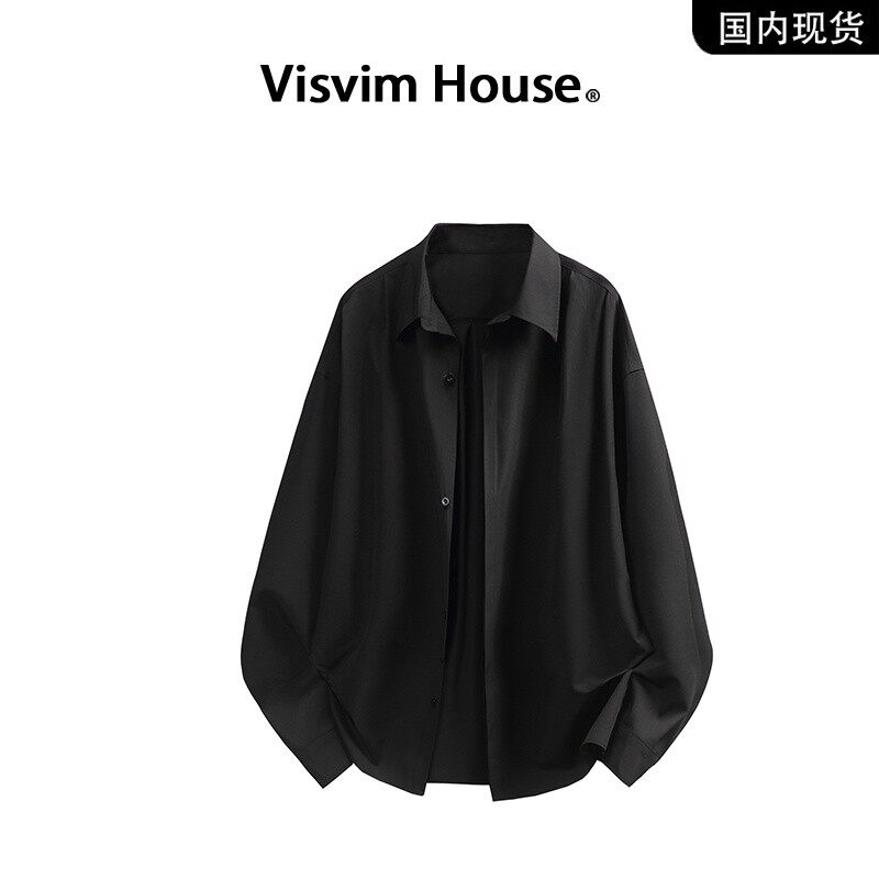 品牌现货撤柜】VISVIM WINGS秋季新款纯色简约休闲大码衬衫外套男