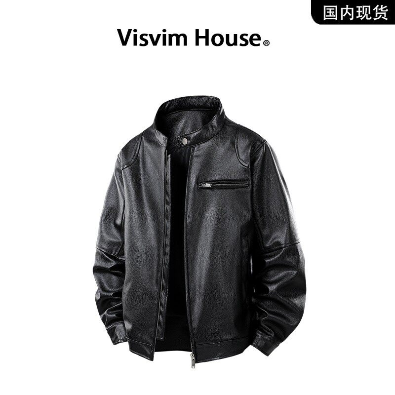 品牌现货撤柜】VISVIM WINGS春秋季新款痞帅皮衣机车夹克外套男士