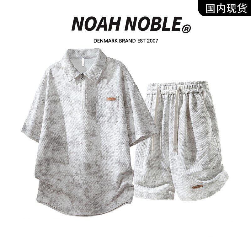 香港潮牌官方店】NOAH NOBLE大码男装夏季短袖POLO衫短裤运动套装
