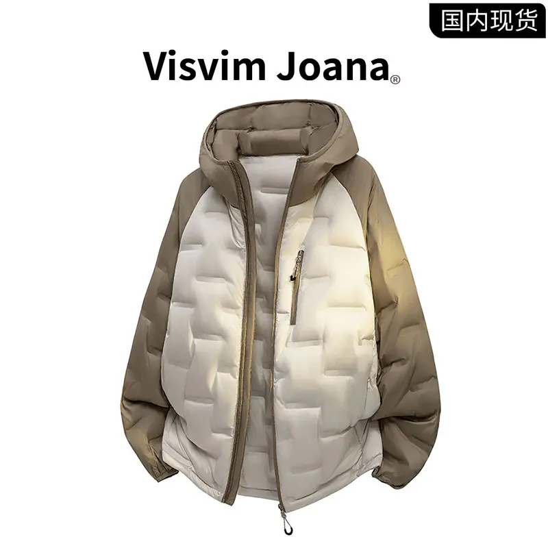 品牌现货撤柜】VISVIM JOANA冬季拼色保暖羽绒服加厚防风连帽外套