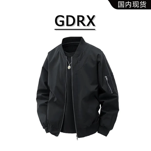 新款 GDRX男士 工裝 棒球領夾克2025秋季 寬松外套 運動戶外休閑時尚
