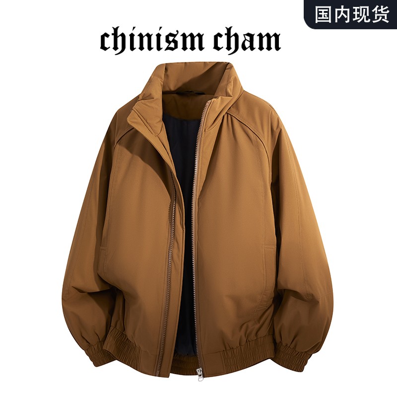 CHINISM CHAM美式三防工装夹克棉服情侣教练棉衣外套宽松男冲锋衣