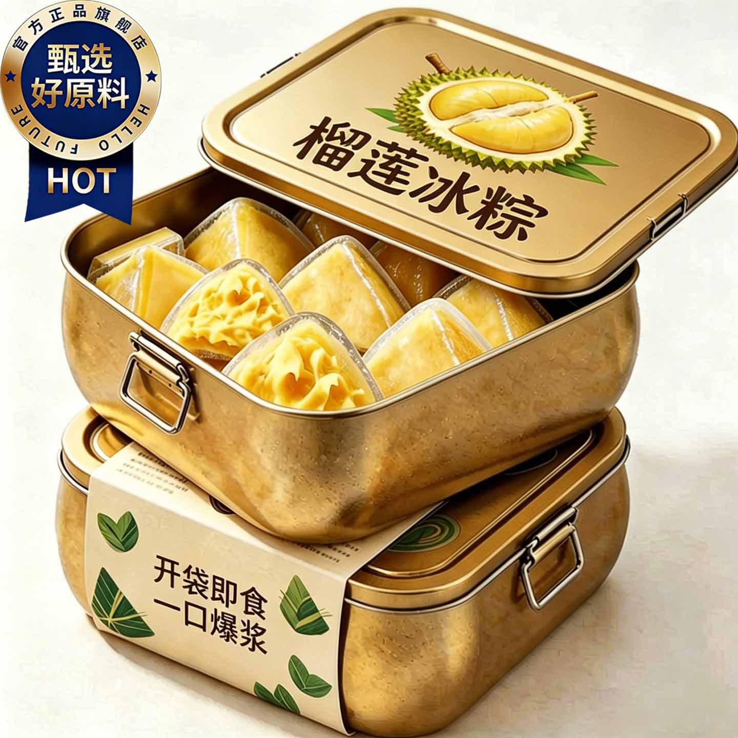 商超同款正宗猫山王榴莲冰粽水晶粽端午节糕点榴莲冰粽官方旗舰店