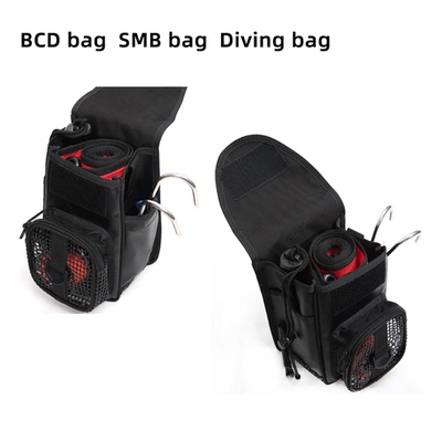 潜水侧挂背飞BCD象拔SMB浮力袋手电筒水下收纳包流钩网袋
