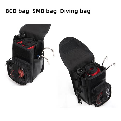 潜水侧挂背飞BCD象拔SMB浮力袋手电筒水下收纳包流钩网袋