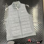 NIKE耐克马甲女秋冬跑步训练防风保暖立领夹棉马甲背心户外骑行