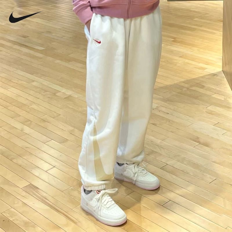 NIKE耐克秋冬卫裤女子高腰运动休闲宽松舒适收口针织长裤HV8463-