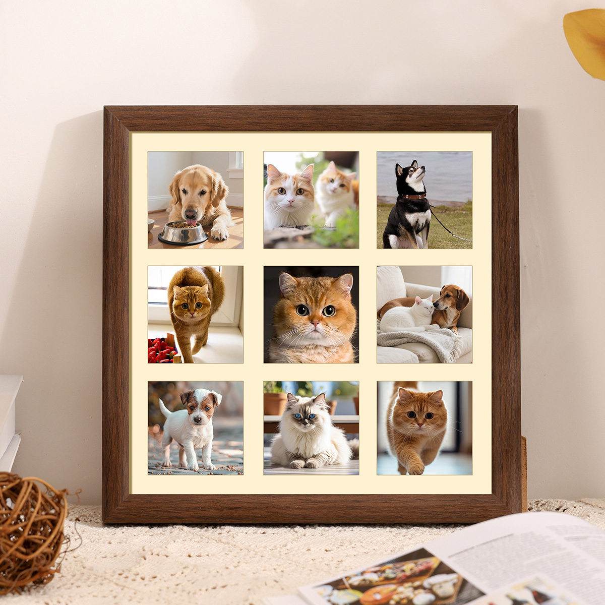 宠物纪念相框摆台高级感9宫格相框加打印照片洗照片做成相框九