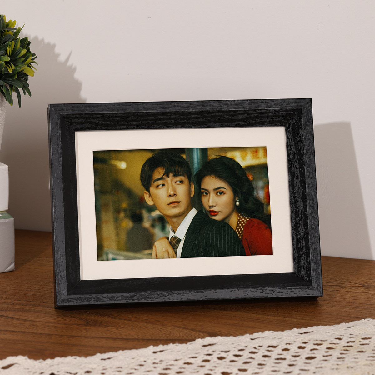 实木相框摆台加洗照片