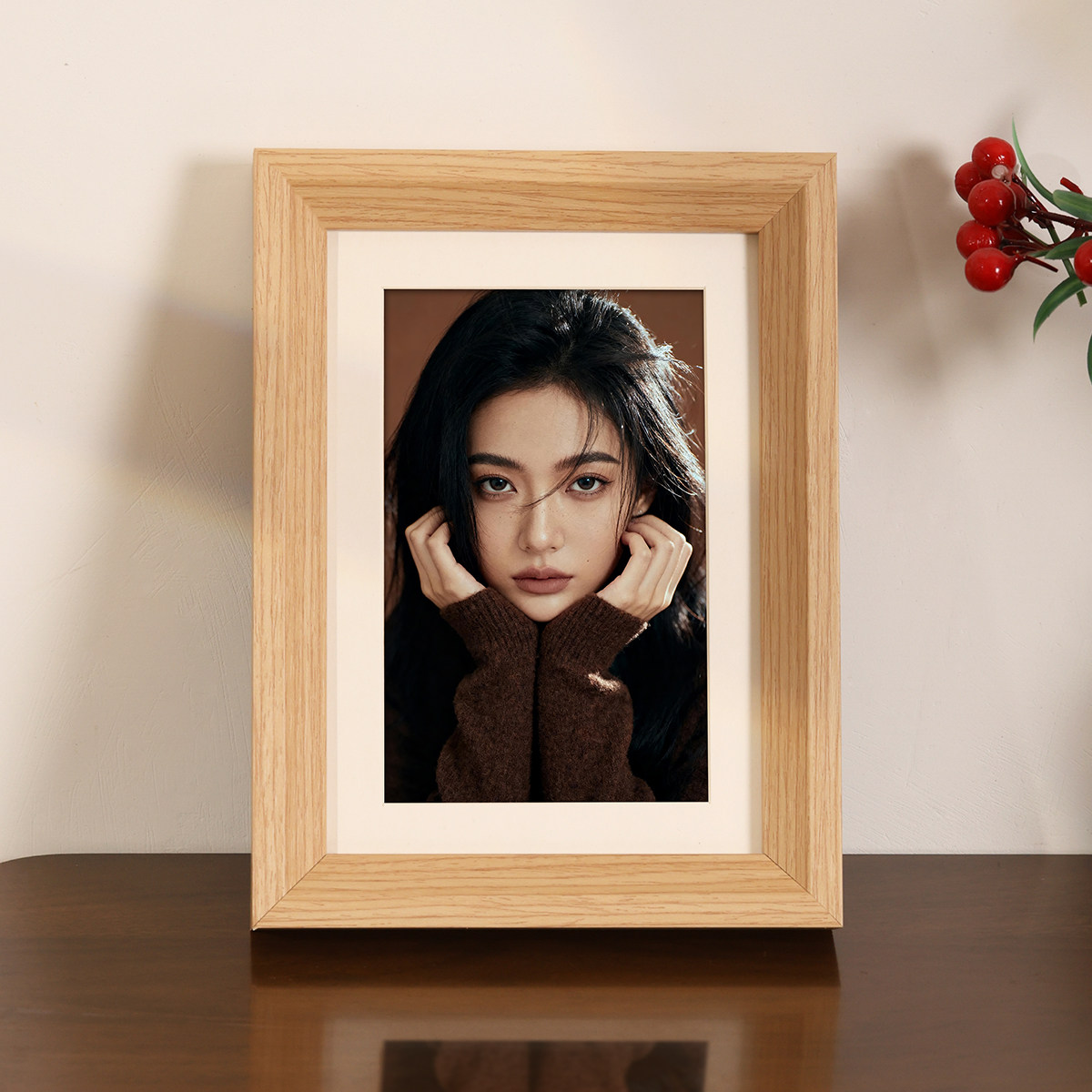 相框摆台洗照片做成相册高级感6寸7寸8加打印定制12六a4展示架10