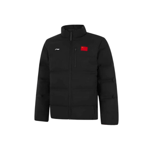 防泼风加厚保暖立领鸭绒羽绒服 荣耀系列国旗款 AYMV661 2025 李宁