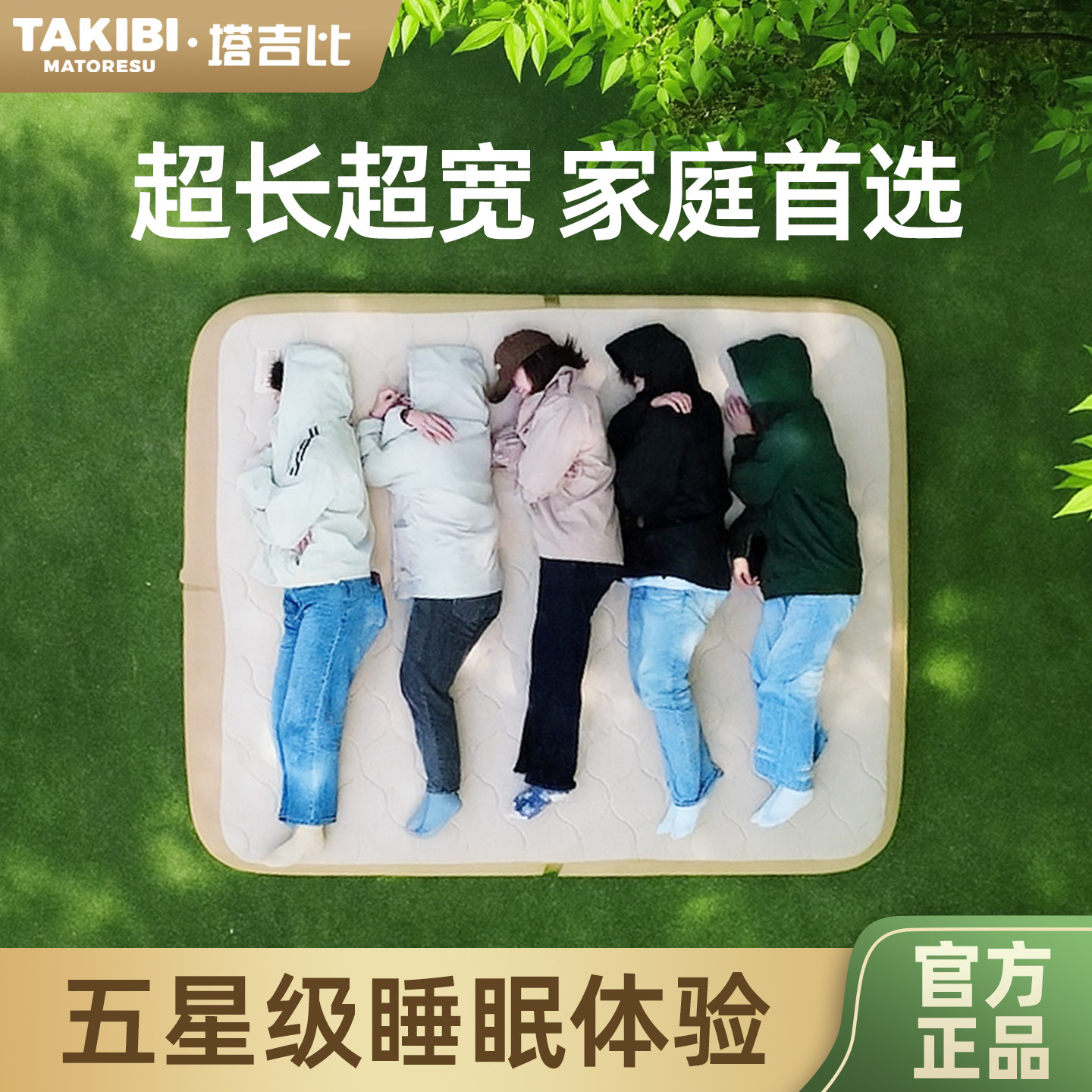 TPU20四五人塔吉比帐篷户外露营床垫拉丝弹丝自动充气床超大家用