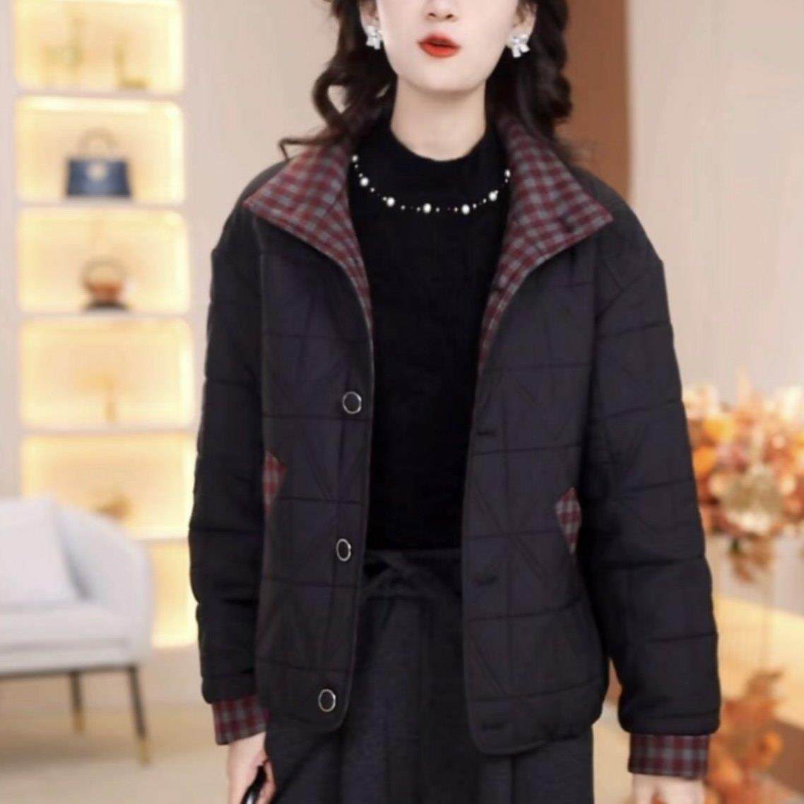 加厚棉衣外套2025冬季新款时尚女气质显瘦遮肉保暖小个子短款棉服,女装/女士精品,中老年女装,淘宝优惠券,粉丝福利购,淘宝优惠卷