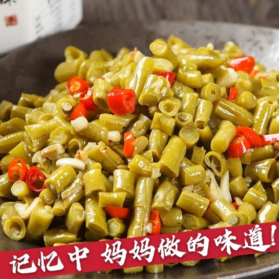 柳州正宗螺蛳粉配料新鲜酸笋丝广西桂林米粉红油酸豆角下饭菜