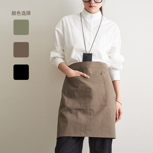 短款防泼水半身围腰薄款定制印字