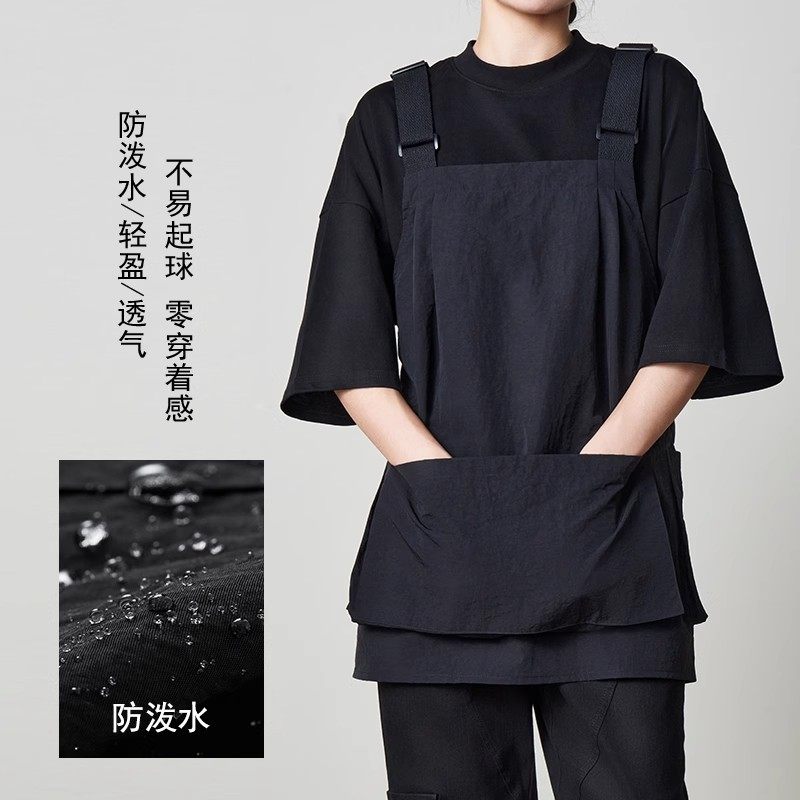 防泼水短款围裙透气男女摄影餐饮美发奶茶咖啡家用logo定制工作服
