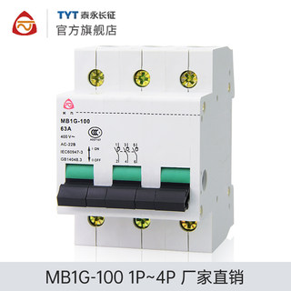 MB1G-100TYT泰永长征63/32A100A/4P长九隔离开关保护断路器2P正品