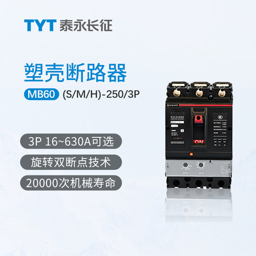 TYT泰永长征MB60S-630/400/250/160/100塑壳断路器3300原装3P32A