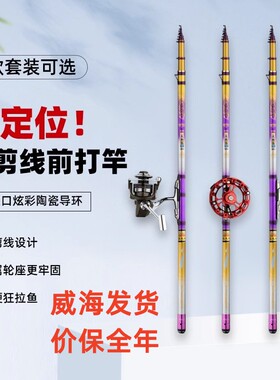 新款正品达瓦冽三定位前打竿谷麦竿逗钓竿盘车钓鱼竿套装