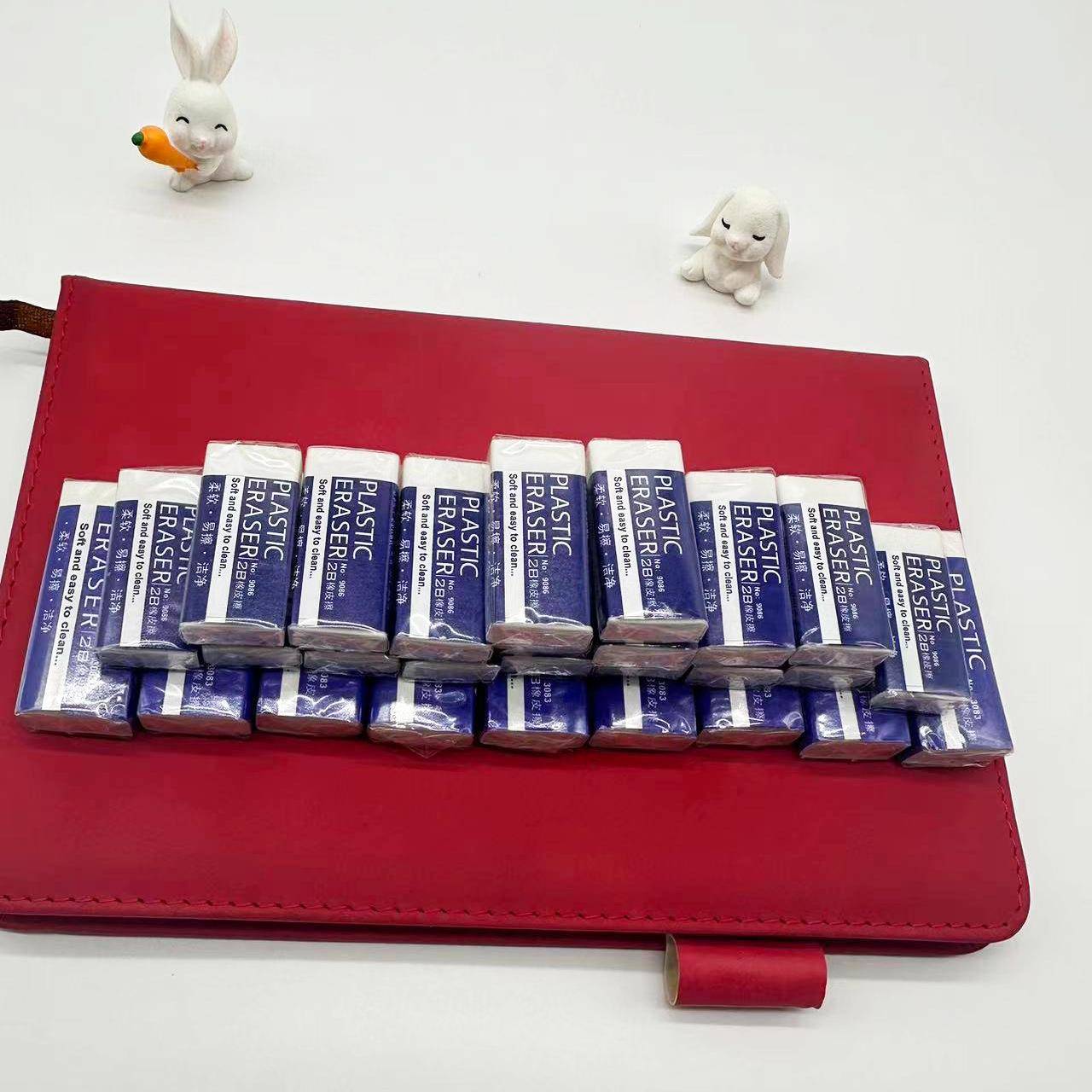 学生卡通橡皮擦长方形小橡皮学生考试绘画大小号干净文具橡皮擦