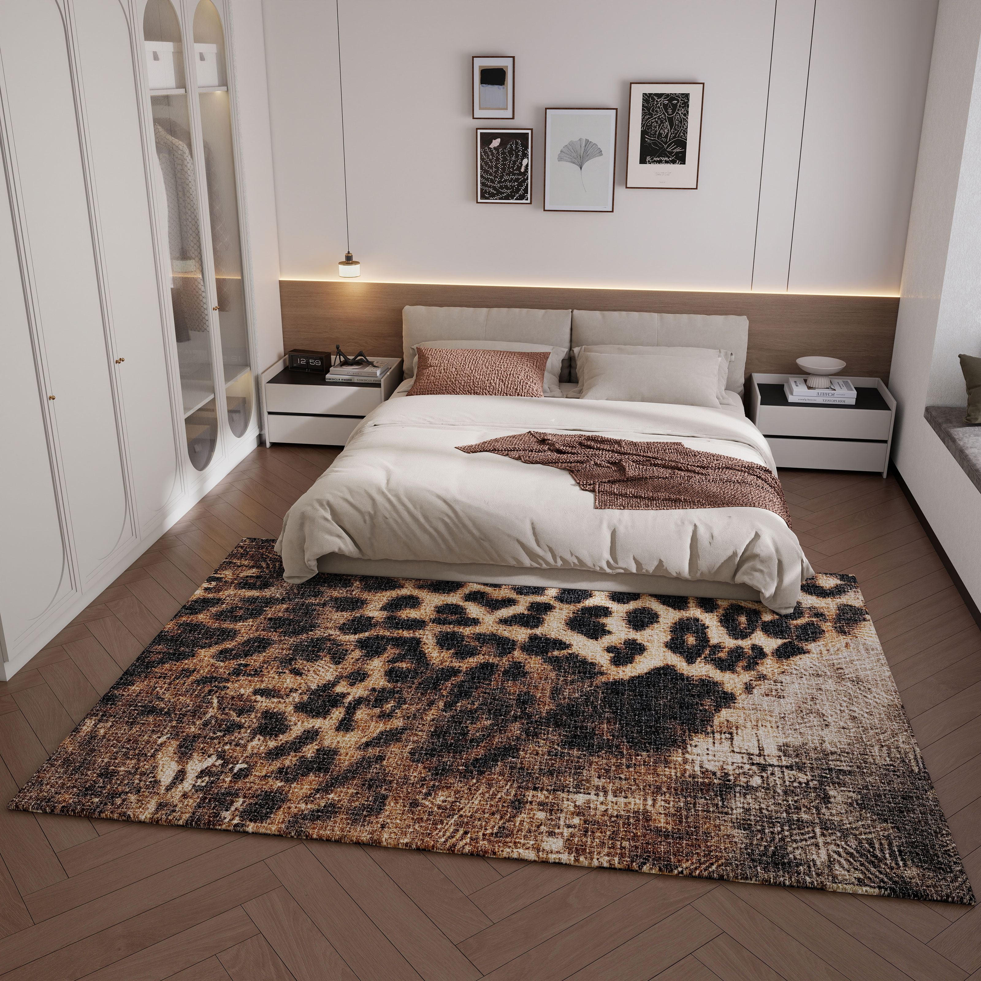 法式卧室地垫床边毯无醛客厅沙发垫茶几毯家用防滑耐磨脚垫可定制