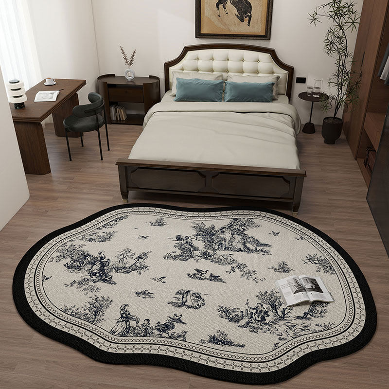 复古异形地毯卧室新款客厅轻奢高级沙发垫家用云朵不规则地垫防滑