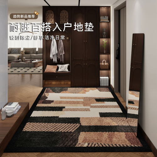 现代轻奢入户地垫防滑耐脏地毯