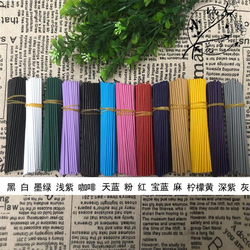 (1.3加粗铁丝)8厘米9厘米10厘米2号胶包短花杆手工diy麻绳编织图片