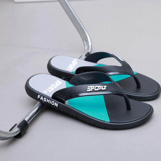 新款泰国橡胶人字拖男ins网红同款夏季男外穿 防滑防臭沙滩拖鞋男