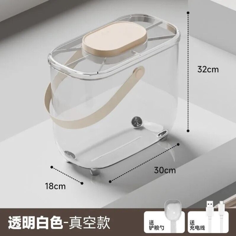 家用宠物储粮桶密封电动家用负压保鲜储存大容量防潮智能真空防虫