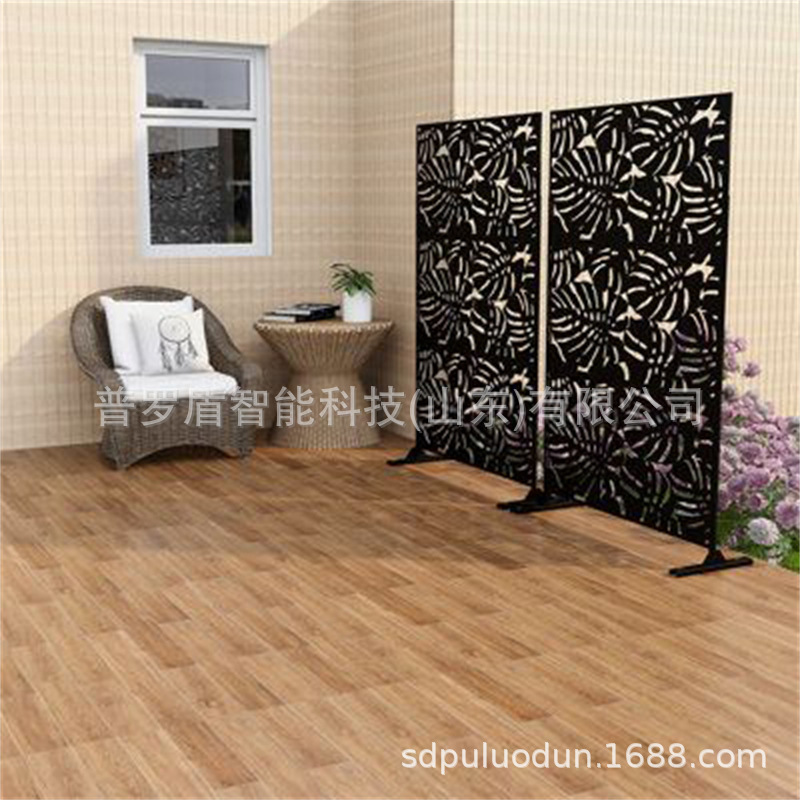 户外屏风隔断金属网格栅栏阳台护栏加高围栏装饰遮挡CNC隐私屏幕