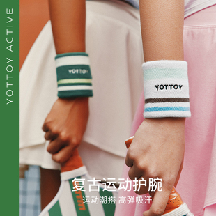 YOTTOY ACTIVE复古运动护腕百搭网球吸汗抑菌羽毛球排球护手腕新