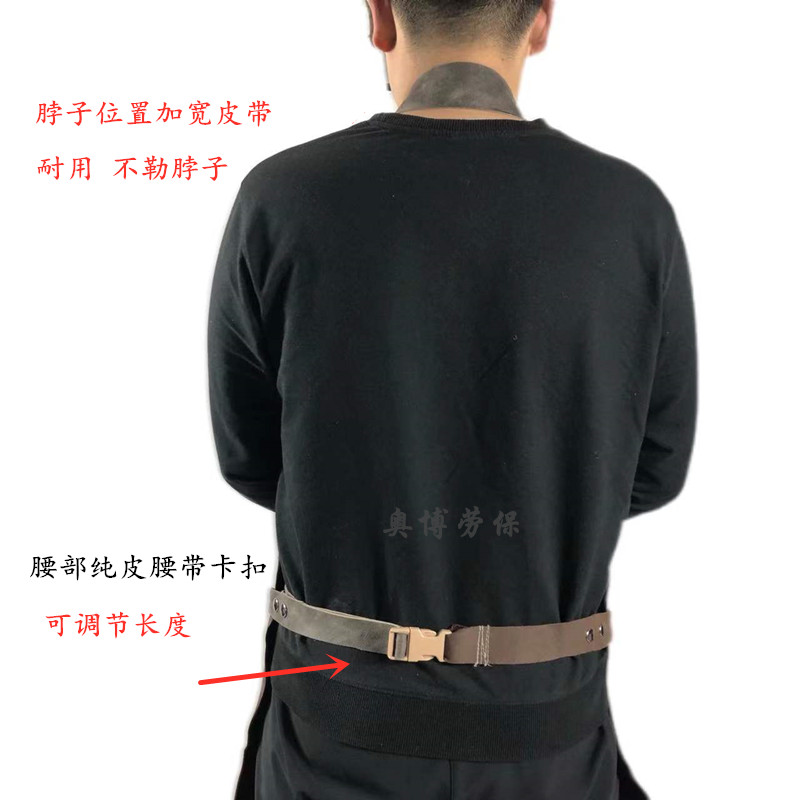 纯牛皮电焊围裙加厚整皮焊工焊接防护服耐磨隔热防烫防火花皮围裙