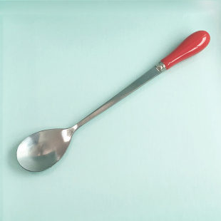 不锈钢勺子 陶瓷杯勺子喝水勺子 陶瓷柄勺 陶瓷勺 钢勺铁勺搅拌勺