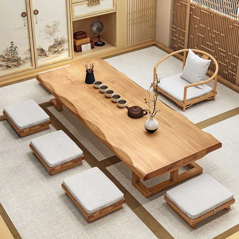 日式榻榻米茶桌全实木茶桌日式餐厅餐椅餐桌泡茶桌茶桌茶台一整套