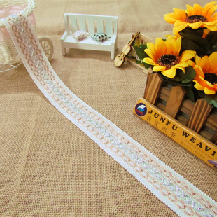 440 浅咖啡银色花边带 织带 花边带 包边带 床垫围边带
