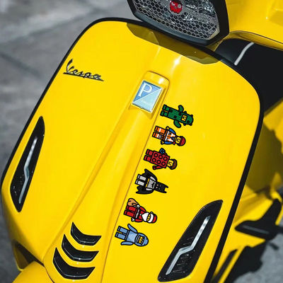 电动车乐高贴纸九号n70c小牛改装贴纸个性创意防水划痕遮挡遮盖