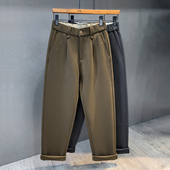 宽松小直筒长裤 高级感软糯复古西裤 子男 2025新款 运动裤 休闲裤 男士