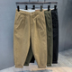 男士 2025新款 春秋宽松直筒工装 高支重磅梭织纯棉潮牌休闲裤 长裤 子