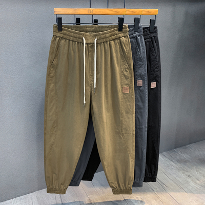 纯棉美式休闲裤大码工装束脚裤