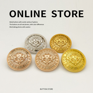 高端弧面时尚外套钮扣金属开衫毛衣裙子纽扣大衣风衣圆形扣子金色