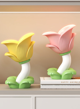 高级感奶油风花朵钥匙收纳玄关摆件置物架家居入户装饰品乔迁礼品