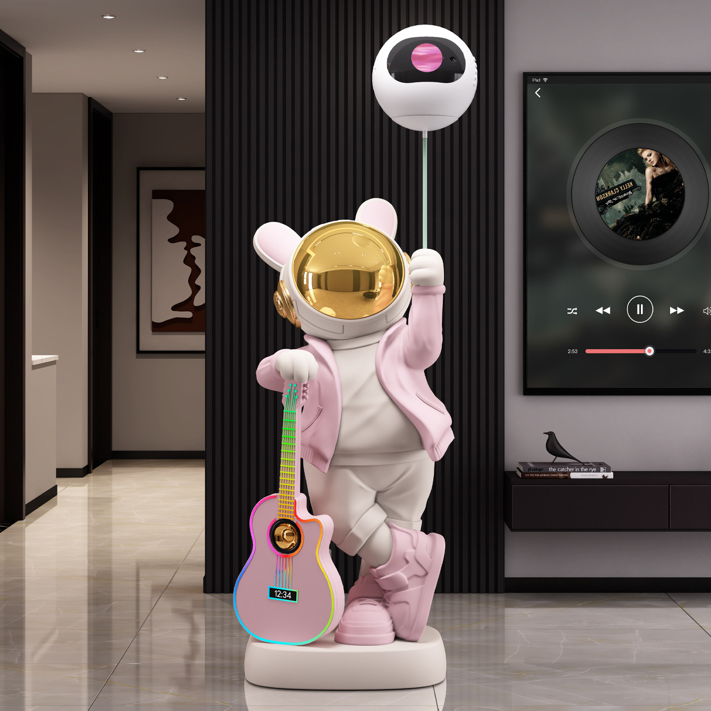 现代简约家居太空人宇航员造型电视柜旁大型落地摆件客厅装饰品,家居饰品,落地摆件,淘宝优惠券,粉丝福利购,淘宝优惠卷