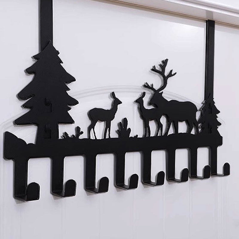 门后挂钩挂衣架免打孔挂衣钩置物架卧室门背式挂架衣服挂钩创意